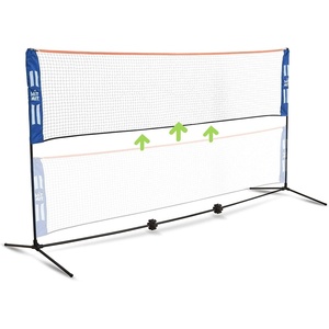 image:imageJOOLA HIT MIT Adjustable Height Portable Badminton Net Set  Competition Multi Sport Indoor or Outdoor Net for Playing Pickleball Kids Volleyball Soccer Tennis Lawn Tennis  Easy and Fast AssemblyBlue