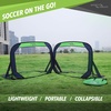 image:imageSport Squad Portable Soccer Goal Net Set  Set of Two 4 Pop Up Training Soccer Goals with Compact Carrying Case  Easy Assembly and Compact Storage amp Wilson Traditional Soccer Ball  BlackWhite